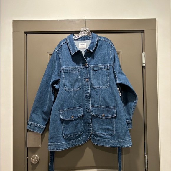 Old Navy Tie-Waist Jean Utility Jacket - Picture 7 of 12